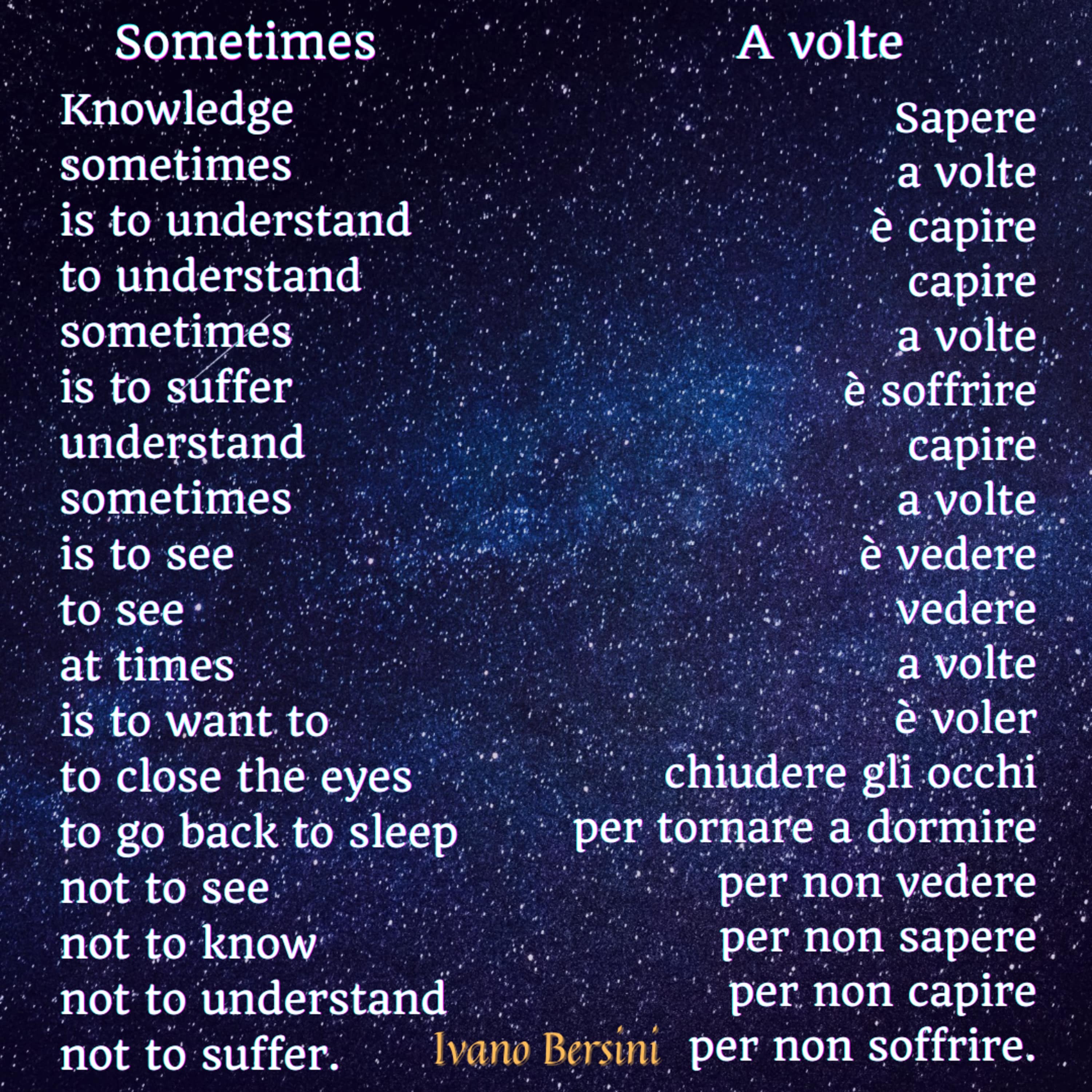 Sometimes/A volte